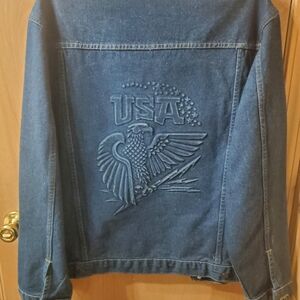 Men's or Women's jean jacket, men's size XL